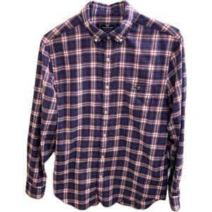 Vineyard Vines Classic Fit Tucker Shirt Button Down Red Blue Plaid 1W3128 Med